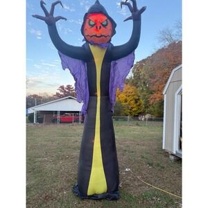 Holiday Living Airblown Fire and Ice Pumpkin Reaper Inflatable